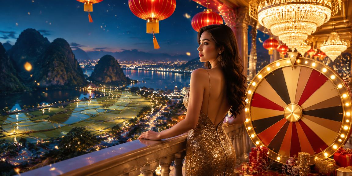Người dùng tham gia chương trình quay số may mắn tại khu vực ven biển Ninh Bình với điện thoại trên tay