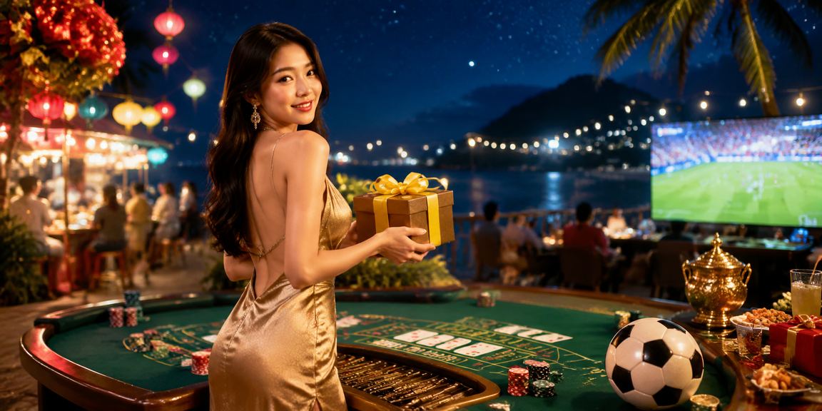 Người dùng tại Phú Quốc tham gia giải trí trực tuyến tại khu chợ đêm ven biển