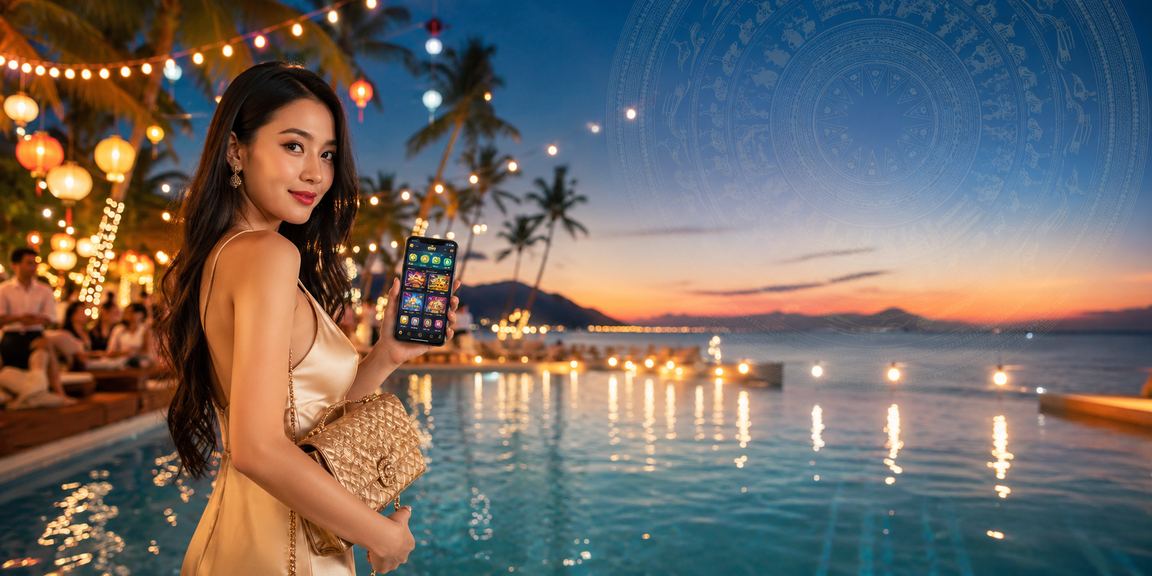 Người dùng Phú Quốc trải nghiệm ứng dụng thể thao trên bãi biển buổi chiều